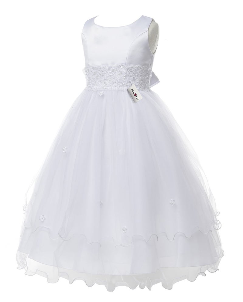 OLIVIA KOO Girls Graceful First Communion Dress (14, White) - Image 3